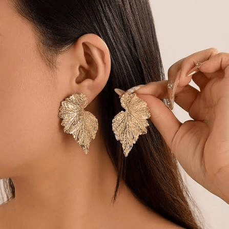 Aretes Hoja de Oro